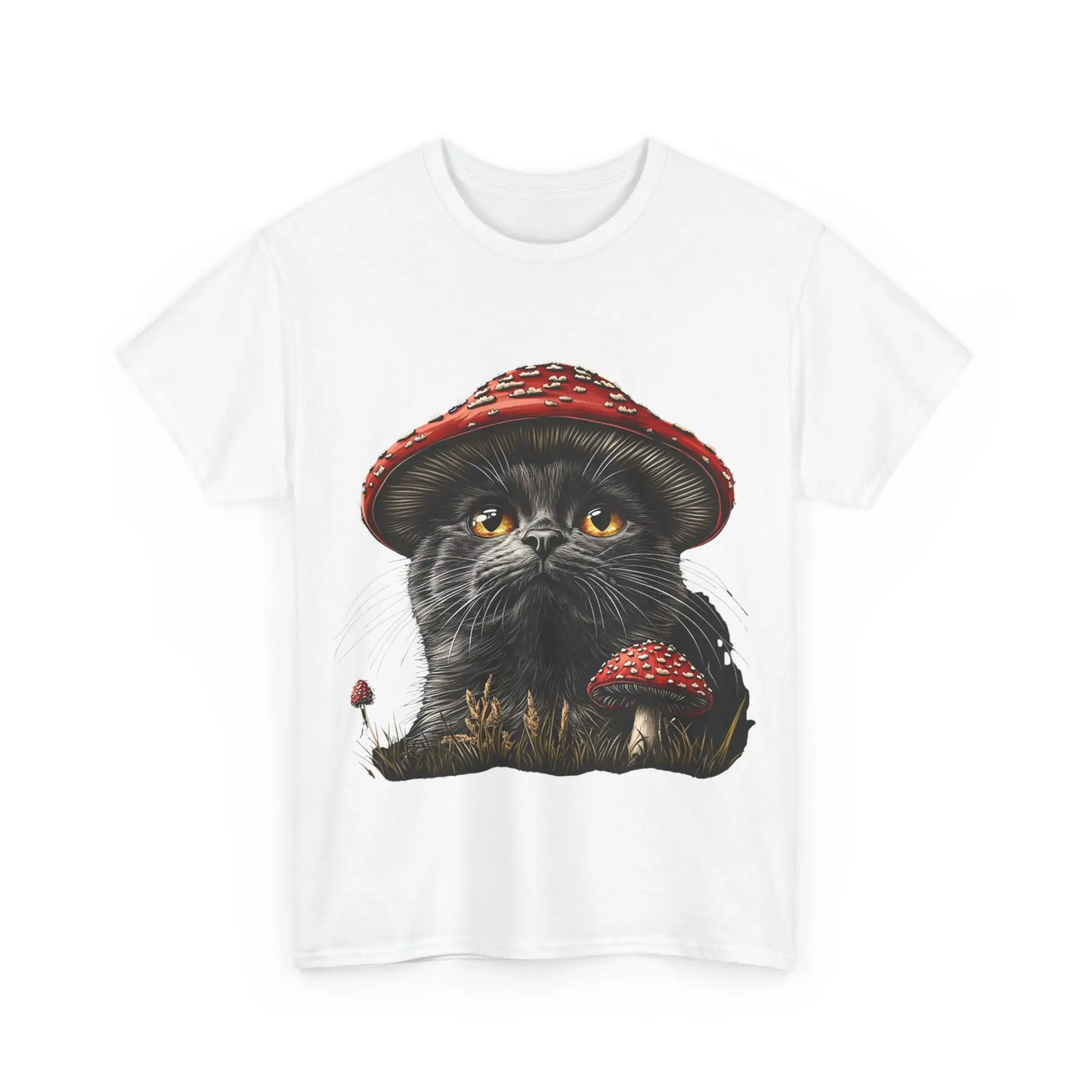 Grzybokot: T-shirt muchomor kot 3 – unisex - obrazek 2